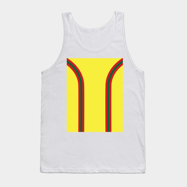 Wales Football 1976 Retro Away Yellow Red Green Tank Top by Culture-Factory